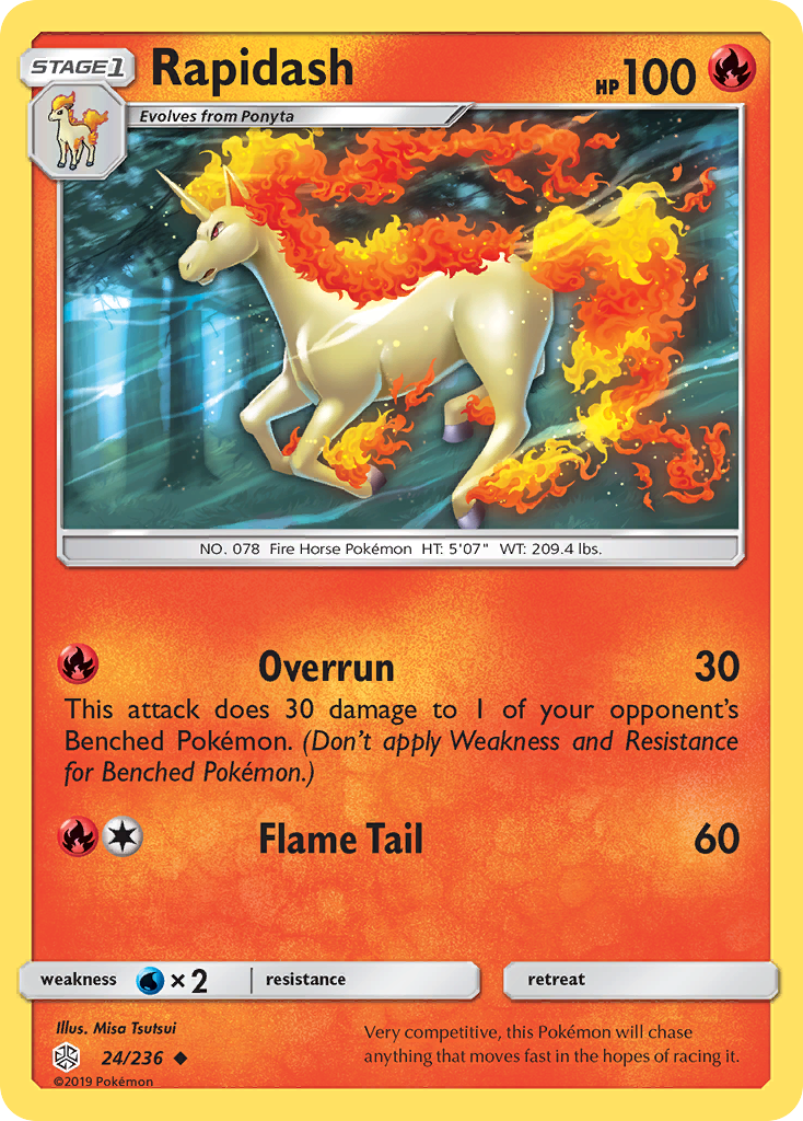 Rapidash (24/236) [Sun & Moon: Cosmic Eclipse] | Deep Dive Games St. Marys