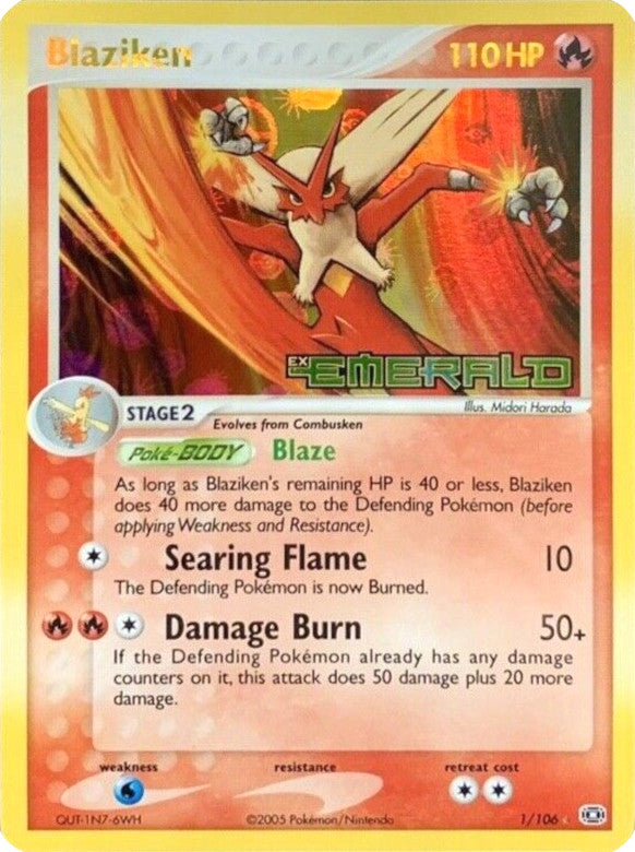 Blaziken (1/106) (Stamped) [EX: Emerald] | Deep Dive Games St. Marys