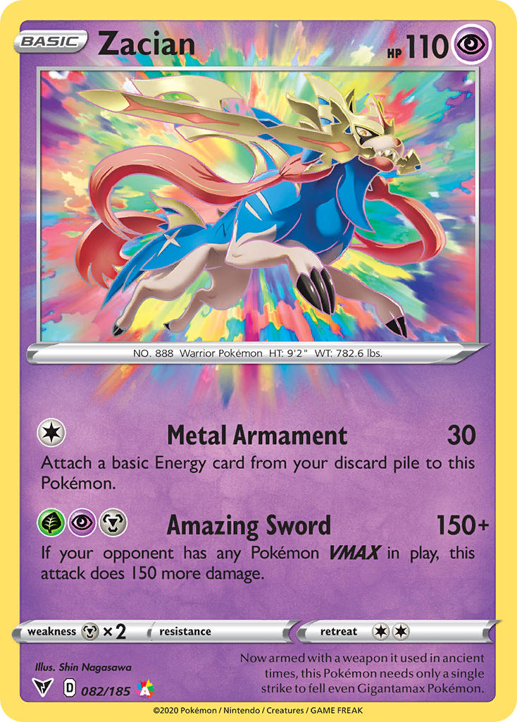 Zacian (082/185) [Sword & Shield: Vivid Voltage] | Deep Dive Games St. Marys