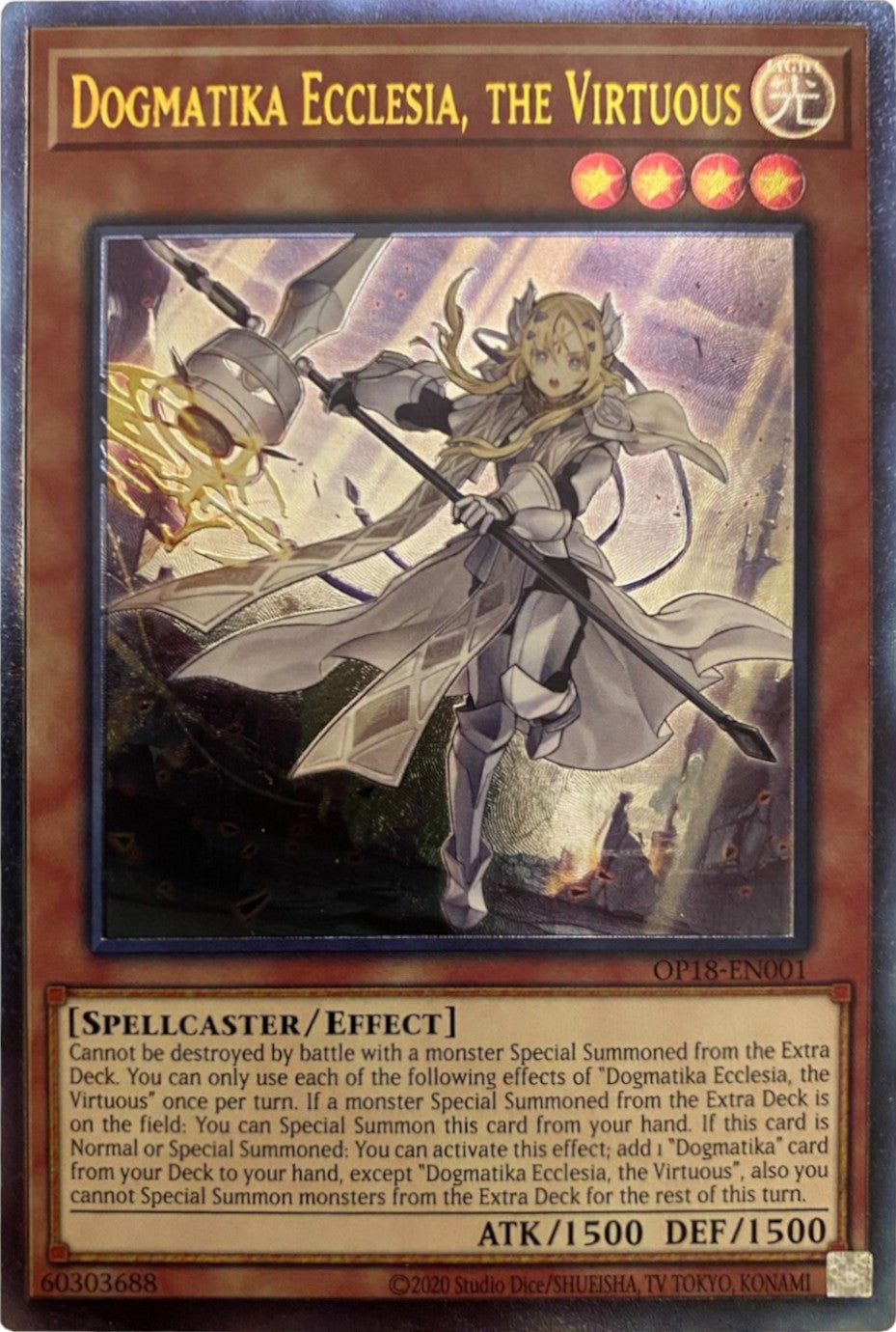 Dogmatika Ecclesia, the Virtuous [OP18-EN001] Ultimate Rare | Deep Dive Games St. Marys
