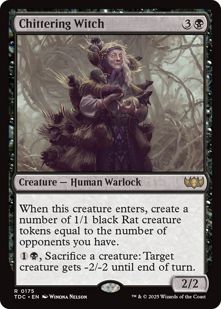Chittering Witch [Tarkir: Dragonstorm Commander] | Deep Dive Games St. Marys