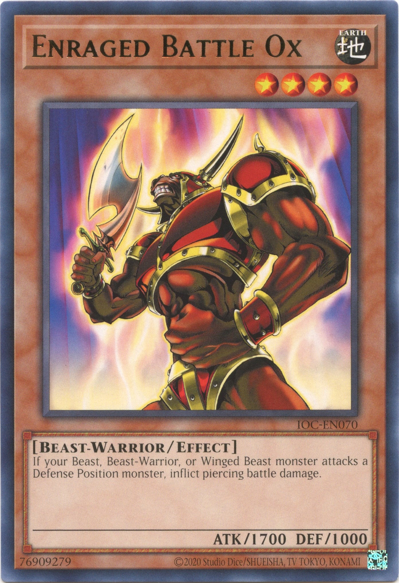 Enraged Battle Ox (25th Anniversary) [IOC-EN070] Rare | Deep Dive Games St. Marys