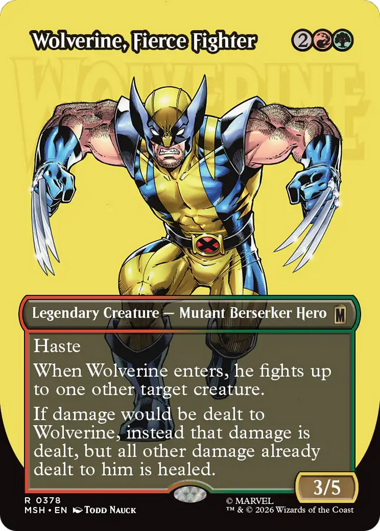 Wolverine, Fierce Fighter (Borderless) [Marvel Super Heroes] | Deep Dive Games St. Marys