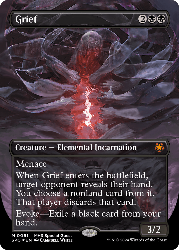 Grief (Borderless) (Textured Foil) [Modern Horizons 3 Special Guests] | Deep Dive Games St. Marys