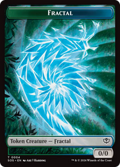 Beast // Fractal (0004) Double-Sided Token [Secrets of Strixhaven Commander Tokens] | Deep Dive Games St. Marys