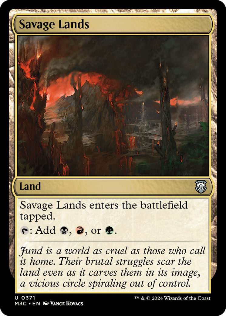 Savage Lands (Ripple Foil) [Modern Horizons 3 Commander] | Deep Dive Games St. Marys