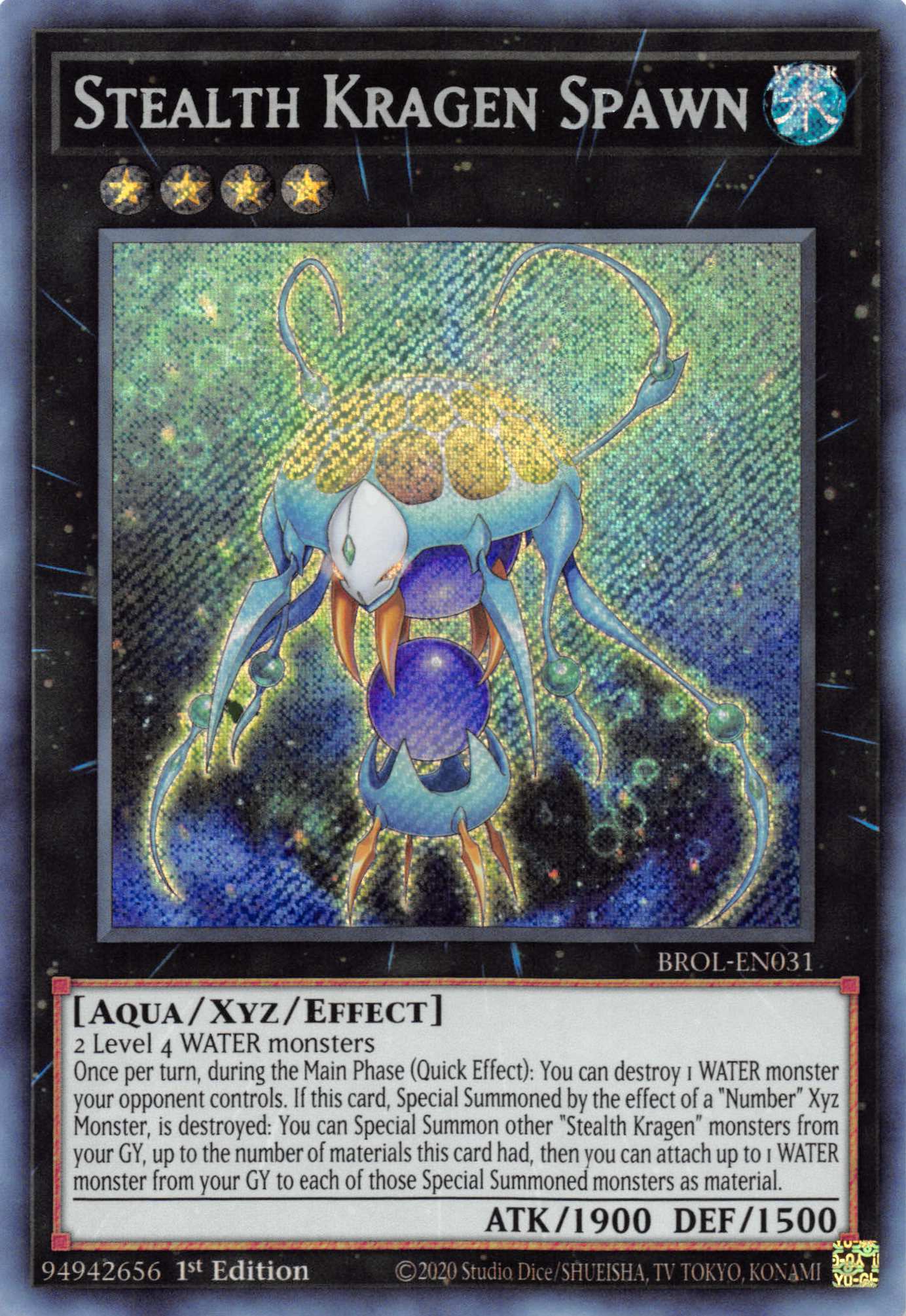 Stealth Kragen Spawn [BROL-EN031] Secret Rare | Deep Dive Games St. Marys