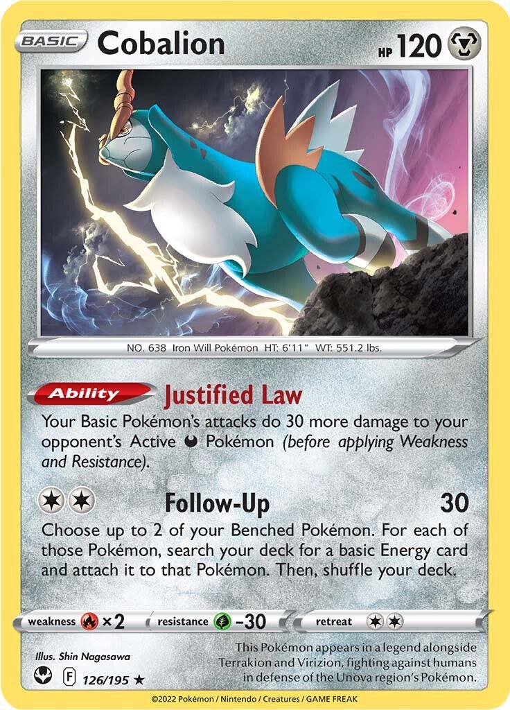 Cobalion (126/195) [Sword & Shield: Silver Tempest] | Deep Dive Games St. Marys
