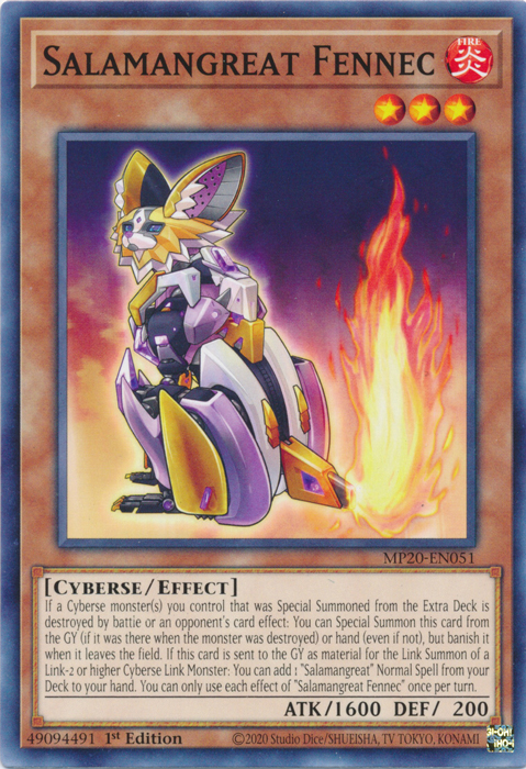 Salamangreat Fennec [MP20-EN051] Common | Deep Dive Games St. Marys