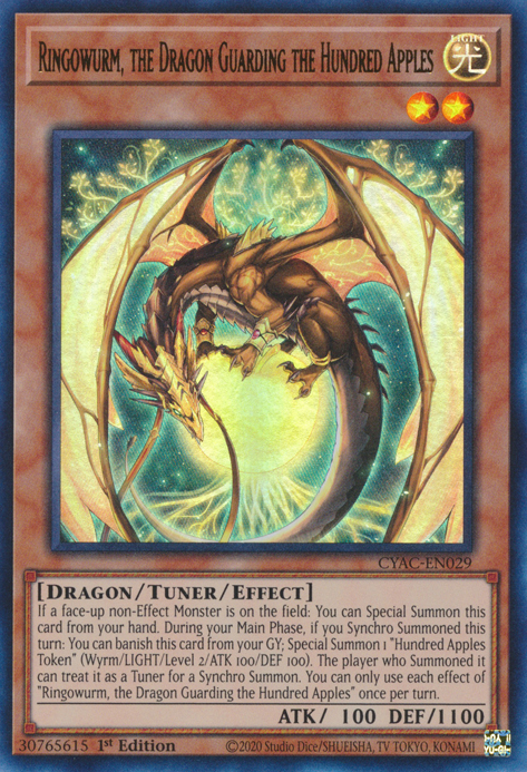 Ringowurm, the Dragon Guarding the Hundred Apples [CYAC-EN029] Ultra Rare | Deep Dive Games St. Marys