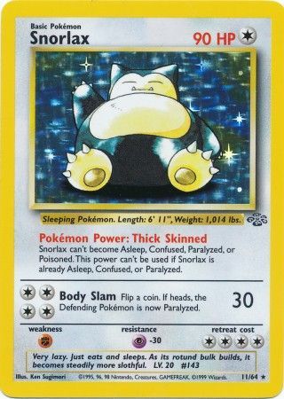 Snorlax (11/64) [Jungle Unlimited] | Deep Dive Games St. Marys