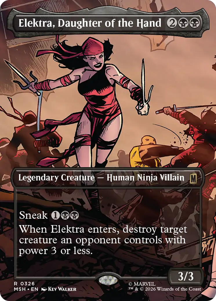 Elektra, Daughter of the Hand (Borderless) [Marvel Super Heroes] | Deep Dive Games St. Marys