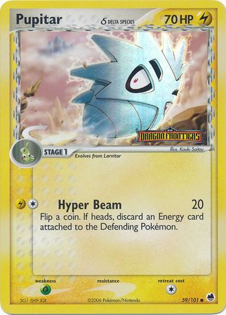 Pupitar (59/101) (Delta Species) (Stamped) [EX: Dragon Frontiers] | Deep Dive Games St. Marys