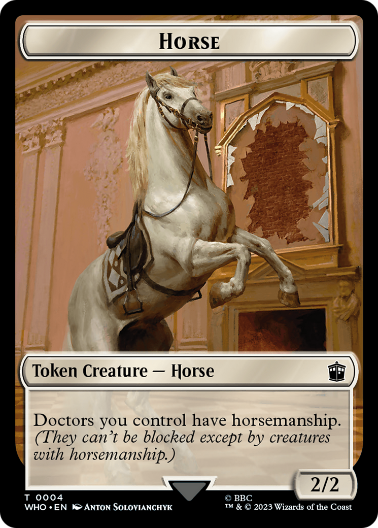 Horse // Clue (0022) Double-Sided Token [Doctor Who Tokens] | Deep Dive Games St. Marys