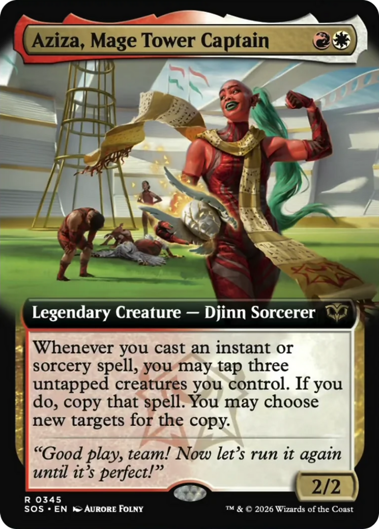 Aziza, Mage Tower Captain (Extended Art) [Secrets of Strixhaven] | Deep Dive Games St. Marys