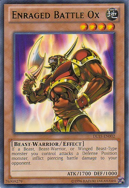 Enraged Battle Ox (Green) [DL15-EN002] Rare | Deep Dive Games St. Marys