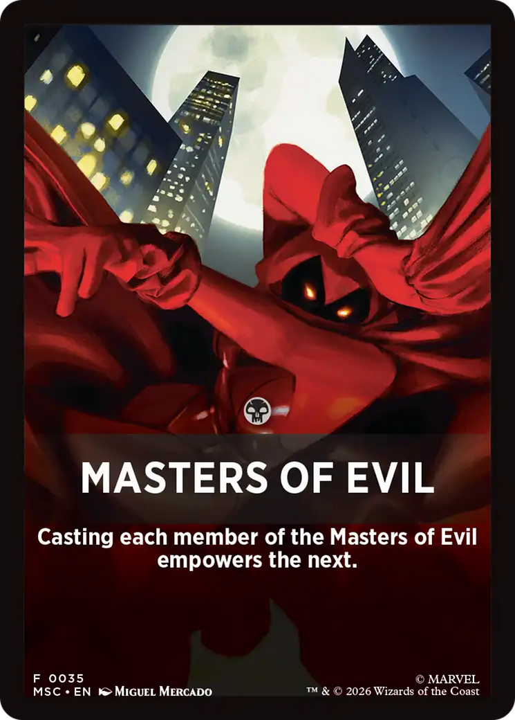 Masters of Evil Theme Card [Marvel Super Heroes Commander] | Deep Dive Games St. Marys