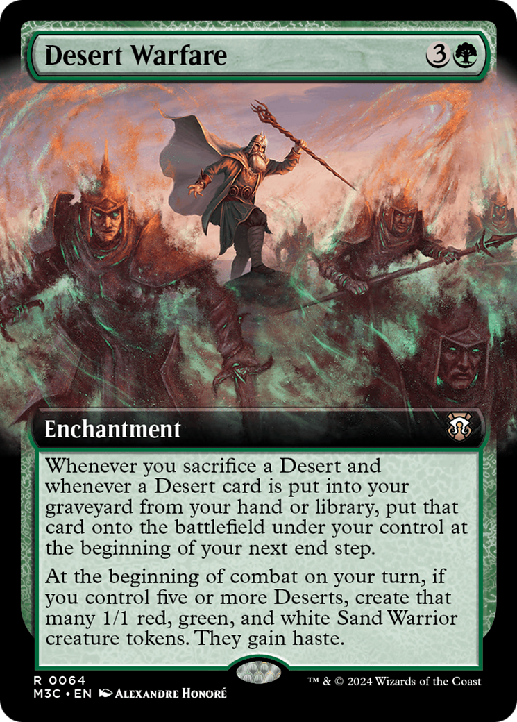 Desert Warfare (Extended Art) (Ripple Foil) [Modern Horizons 3 Commander] | Deep Dive Games St. Marys