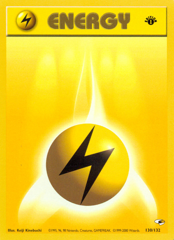 Lightning Energy (130/132) [Gym Heroes 1st Edition] | Deep Dive Games St. Marys