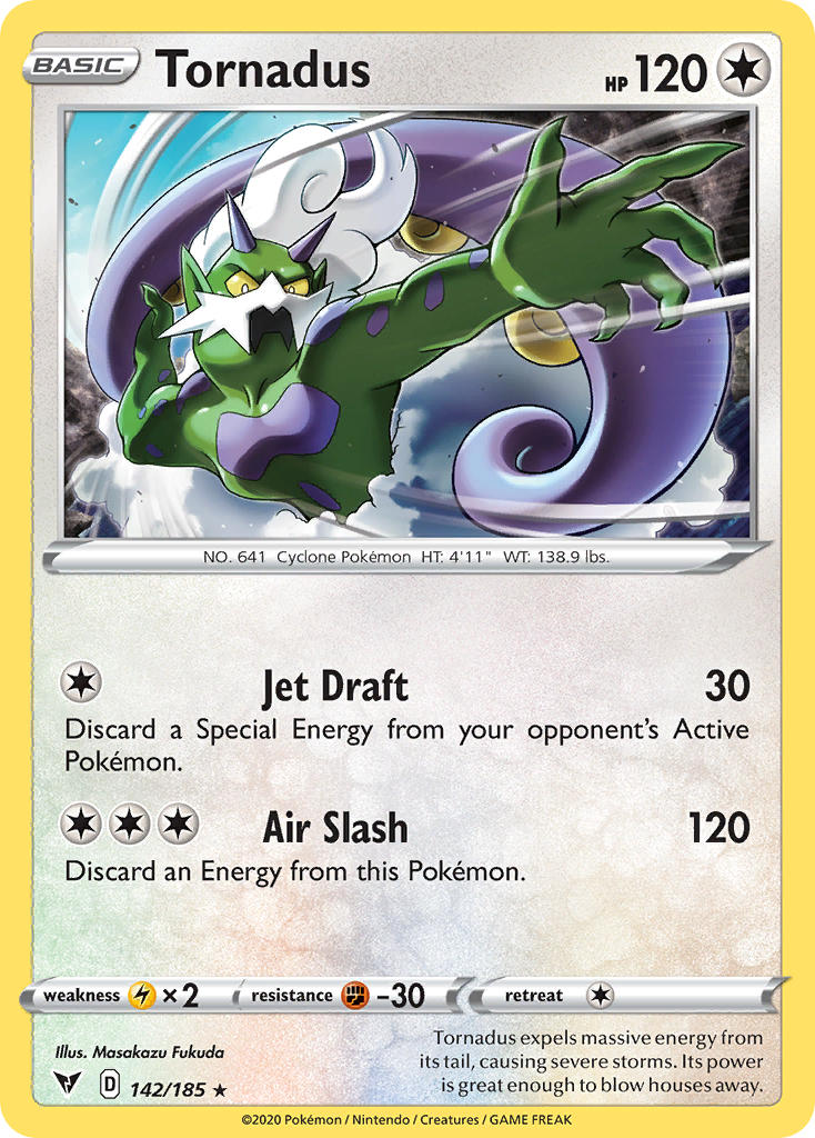 Tornadus (142/185) [Sword & Shield: Vivid Voltage] | Deep Dive Games St. Marys