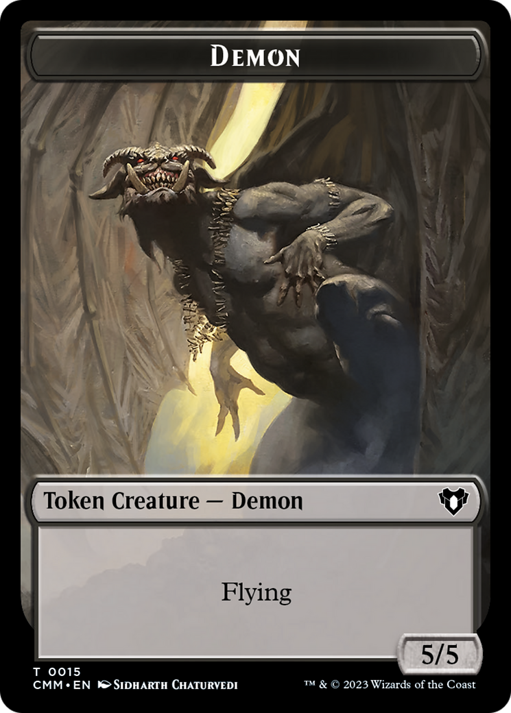 Demon Token [Commander Masters Tokens] | Deep Dive Games St. Marys