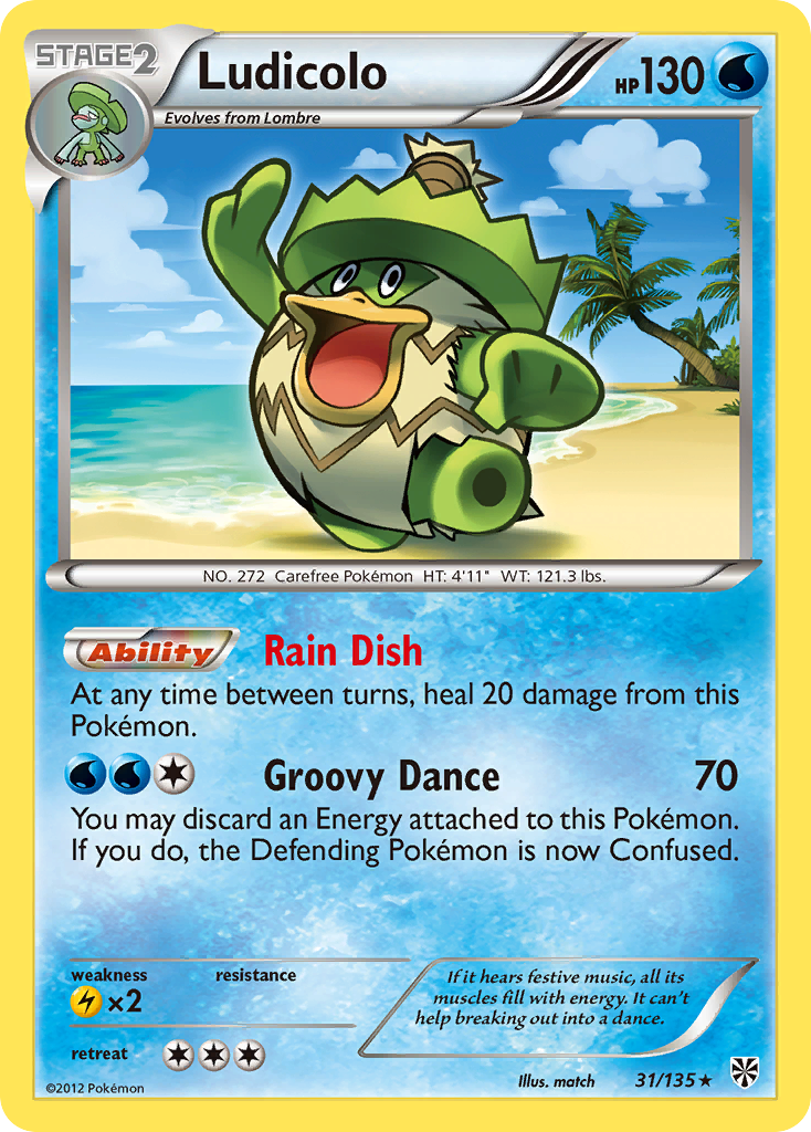 Ludicolo (31/135) [Black & White: Plasma Storm] | Deep Dive Games St. Marys