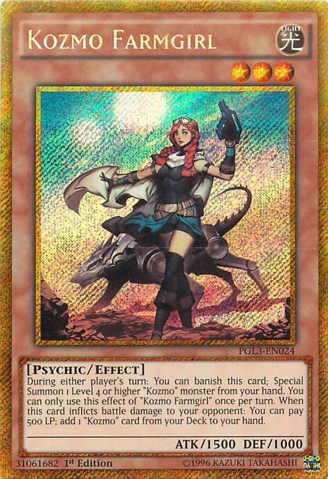 Kozmo Farmgirl [PGL3-EN024] Gold Secret Rare | Deep Dive Games St. Marys
