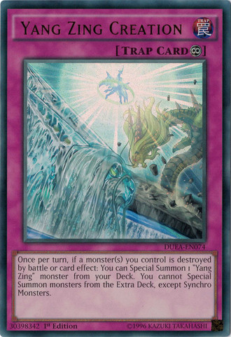 Yang Zing Creation [DUEA-EN074] Ultra Rare | Deep Dive Games St. Marys