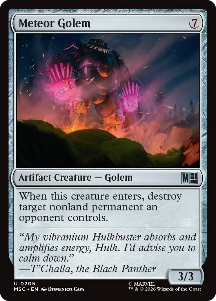 Meteor Golem (Surge Foil) [Marvel Super Heroes Commander] | Deep Dive Games St. Marys