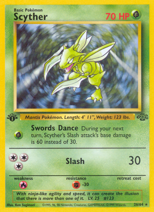 Scyther (26/64) [Jungle 1st Edition] | Deep Dive Games St. Marys