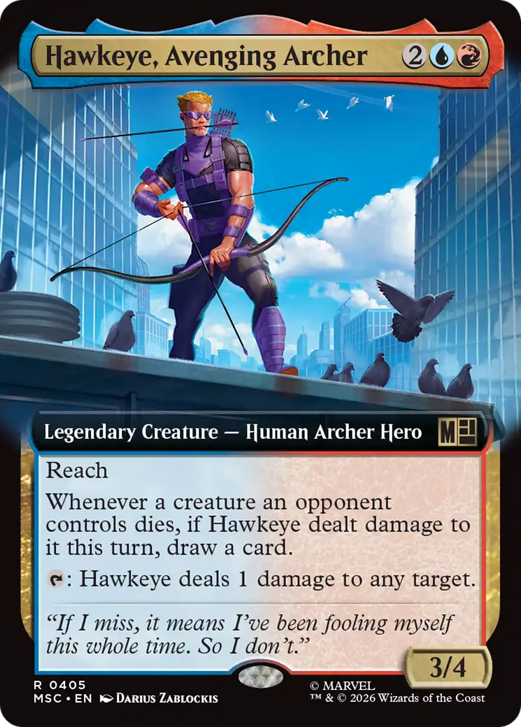 Hawkeye, Avenging Archer (Extended Art) [Marvel Super Heroes Commander] | Deep Dive Games St. Marys