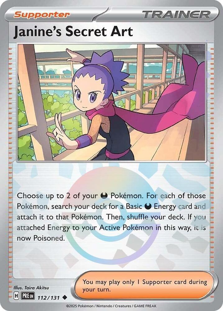 Janine's Secret Art (112/131) (Poke Ball Pattern) [Scarlet & Violet: Prismatic Evolutions] | Deep Dive Games St. Marys