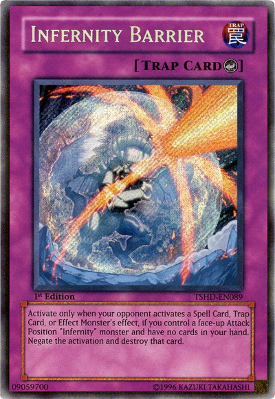 Infernity Barrier [TSHD-EN089] Secret Rare | Deep Dive Games St. Marys