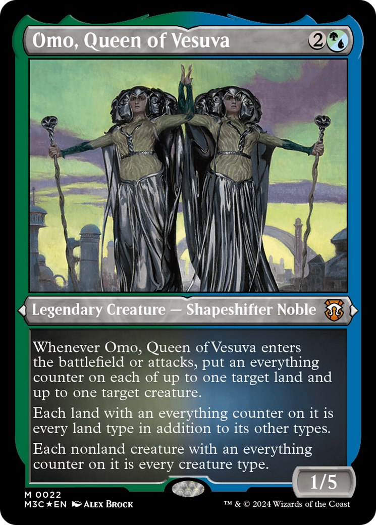 Omo, Queen of Vesuva (Foil Etched) [Modern Horizons 3 Commander] | Deep Dive Games St. Marys