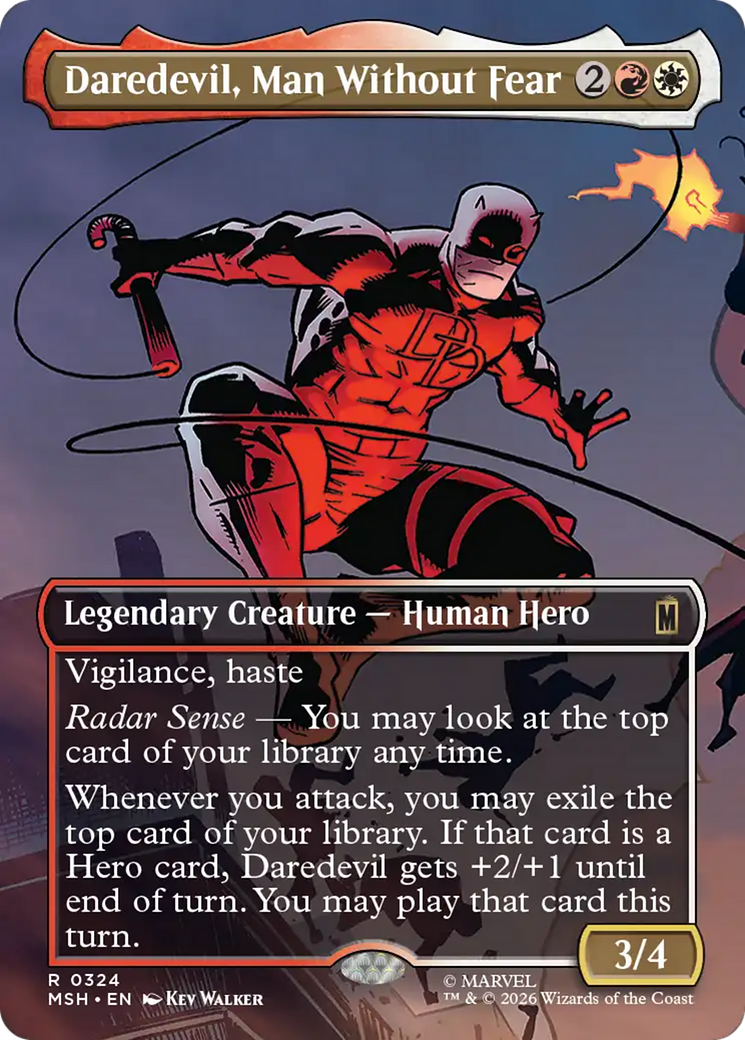 Daredevil, Man Without Fear (Borderless) (0324) [Marvel Super Heroes] | Deep Dive Games St. Marys