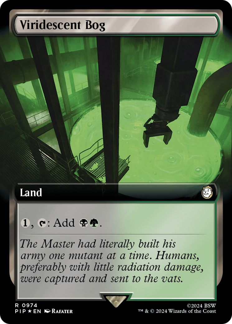 Viridescent Bog (Extended Art) (Surge Foil) [Fallout] | Deep Dive Games St. Marys