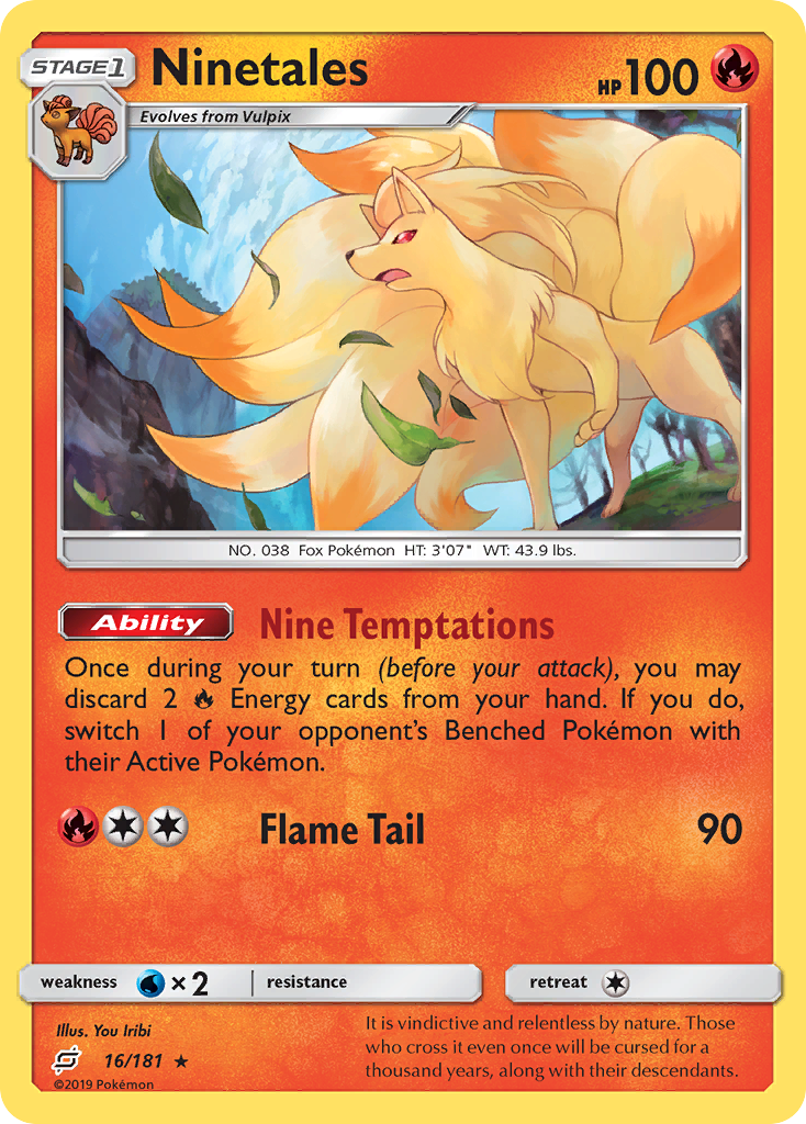 Ninetales (16/181) [Sun & Moon: Team Up] | Deep Dive Games St. Marys