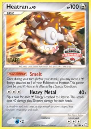 Heatran (30/146) (Regional Championships Staff) [Diamond & Pearl: Legends Awakened] | Deep Dive Games St. Marys