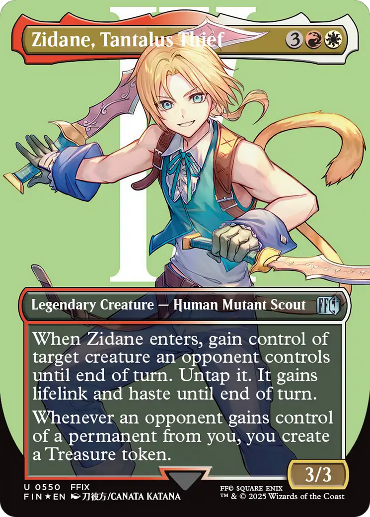 Zidane, Tantalus Thief (Borderless) (Surge Foil) [FINAL FANTASY] | Deep Dive Games St. Marys