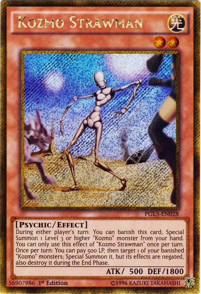 Kozmo Strawman [PGL3-EN028] Gold Secret Rare | Deep Dive Games St. Marys
