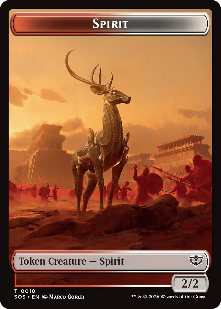 Inkling (0006) // Spirit (0010) Double-Sided Token [Secrets of Strixhaven Tokens] | Deep Dive Games St. Marys