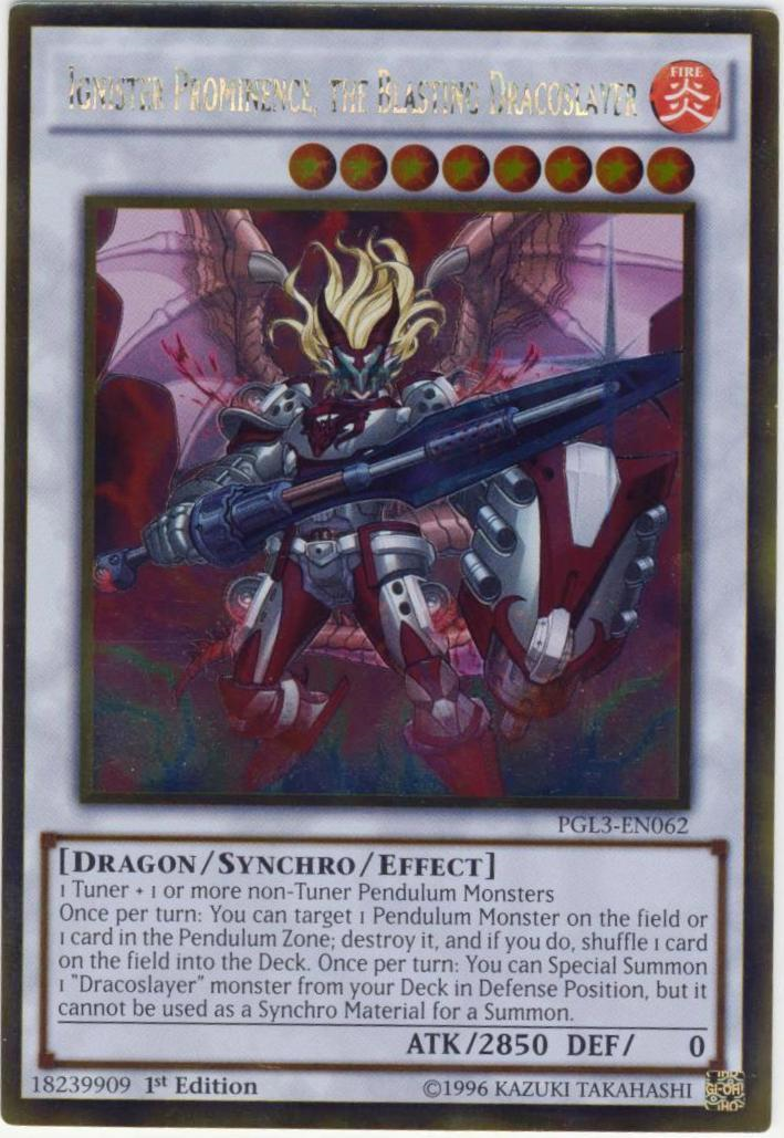 Ignister Prominence, the Blasting Dracoslayer [PGL3-EN062] Gold Rare | Deep Dive Games St. Marys