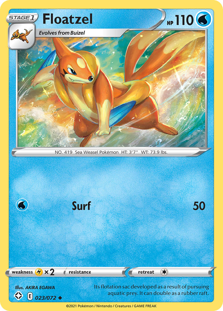 Floatzel (023/072) [Sword & Shield: Shining Fates] | Deep Dive Games St. Marys