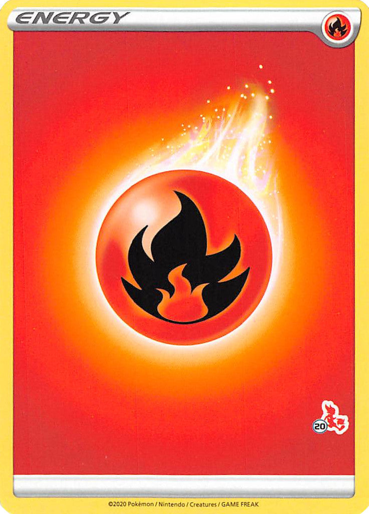 Fire Energy (Cinderace Stamp #20) [Battle Academy 2022] | Deep Dive Games St. Marys