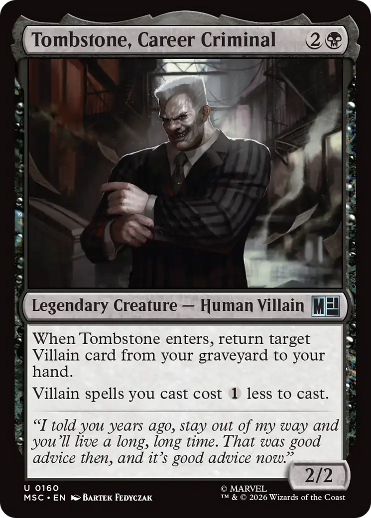 Tombstone, Career Criminal (0160) (Surge Foil) [Marvel Super Heroes Commander] | Deep Dive Games St. Marys