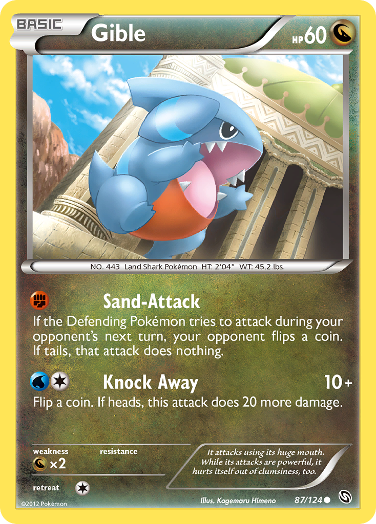 Gible (87/124) [Black & White: Dragons Exalted] | Deep Dive Games St. Marys