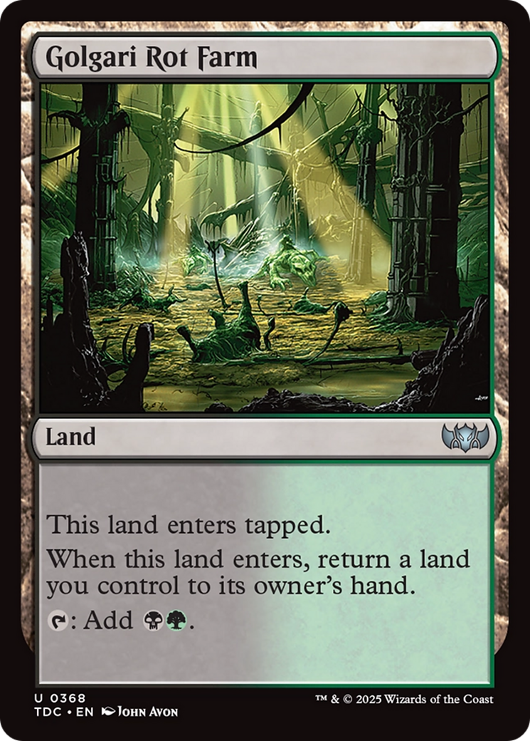 Golgari Rot Farm [Tarkir: Dragonstorm Commander] | Deep Dive Games St. Marys