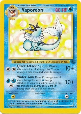 Vaporeon (28/64) [Jungle Unlimited] | Deep Dive Games St. Marys