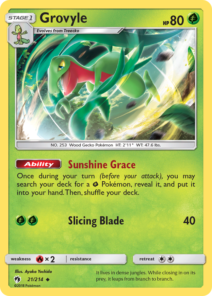 Grovyle (21/214) [Sun & Moon: Lost Thunder] | Deep Dive Games St. Marys