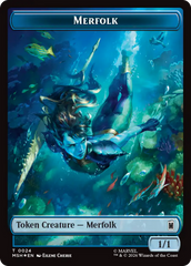 Wall (019) // Merfolk (024) Double-Sided Token (Surge Foil) [Marvel Super Heroes Commander Tokens] | Deep Dive Games St. Marys